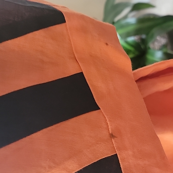Orange & Black Linen Two Piece Shirts - Picture 3 of 7